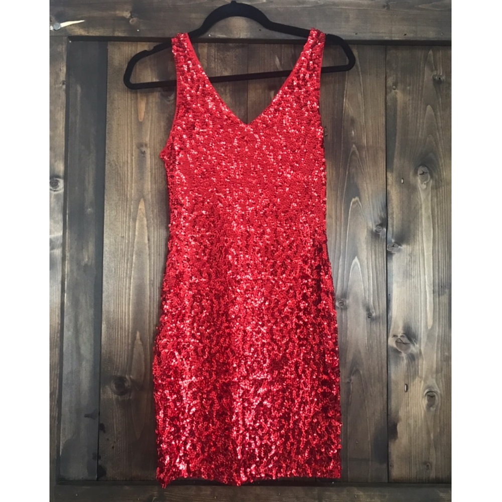 Red Sequin Dress